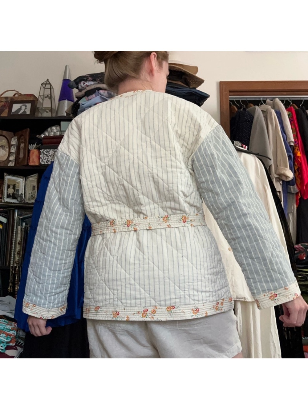 2019 Madewell x The New Denim Project Cotton Patchwork Quilted Jacket S Fall - Picture 8 of 16